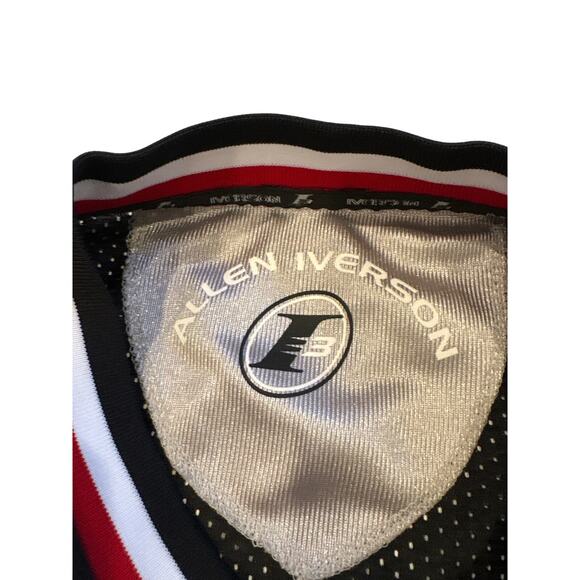 Reebok Authentic Edition Allen Iverson Basketball Jersey Mens XL Black *READ* - Picture 4 of 9